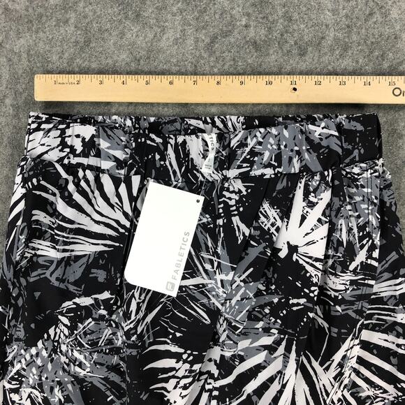 NEW Fabletics Womens Coverup Skirt Small 4/6 Black White Tropical Wrap-Front - Picture 8 of 10